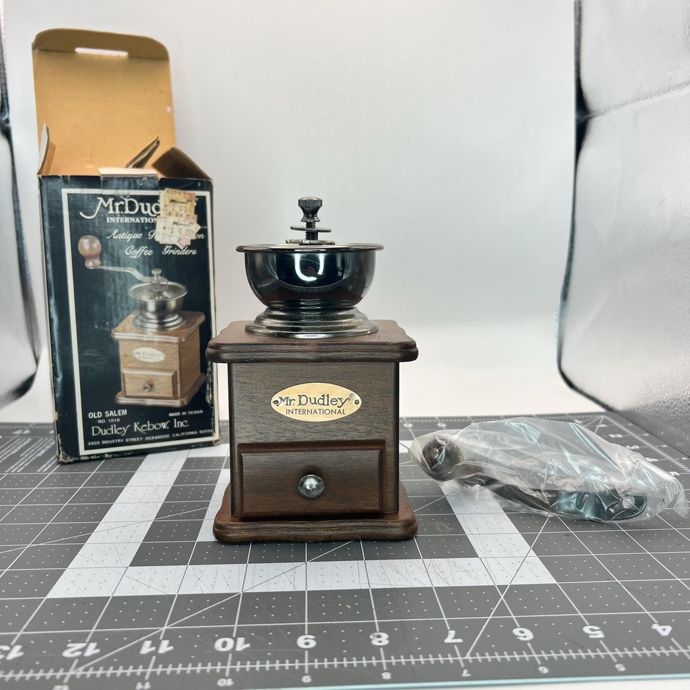 1980s Mr Dudley Coffee Grinder NOS Box Kmart Vintage Decor Old Salem Model